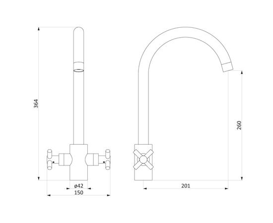 Kitchen faucet Damixa Neo Classic Graphite 270000000