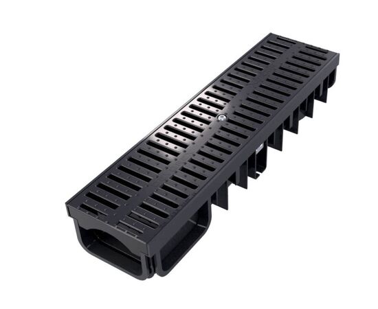 Drainage tray Devorex XDRAIN C250 130/50 black with polyamide lattice 0.5 m