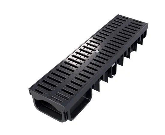 სადრენაჟო ღარი Devorex XDRAIN C250 130/50 შავი პოლიამიდის ცხაურით 0.5 მ