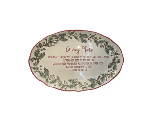 Oval plate CSJUL019 35,5x23cm