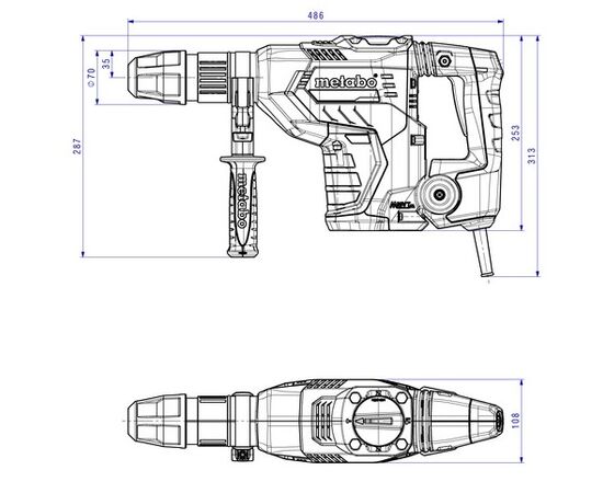 პერფორატორი Metabo KHEV 5-40 BL 1100W (600765500)