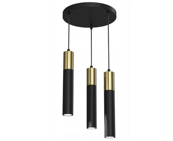 Подвес Luminex 4146 Cassa 3 GU10 8W черный Золотой
