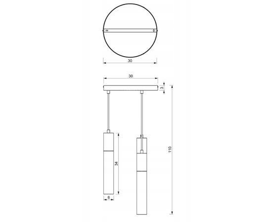 Подвес Luminex 4146 Cassa 3 GU10 8W черный Золотой