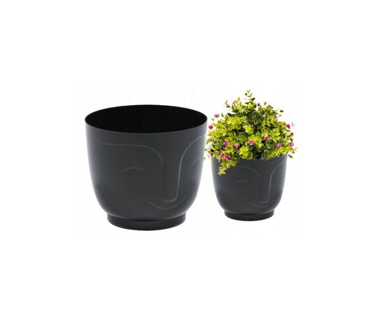Горшок цветочный Lamela ATENA 140 cover - black 1,4L