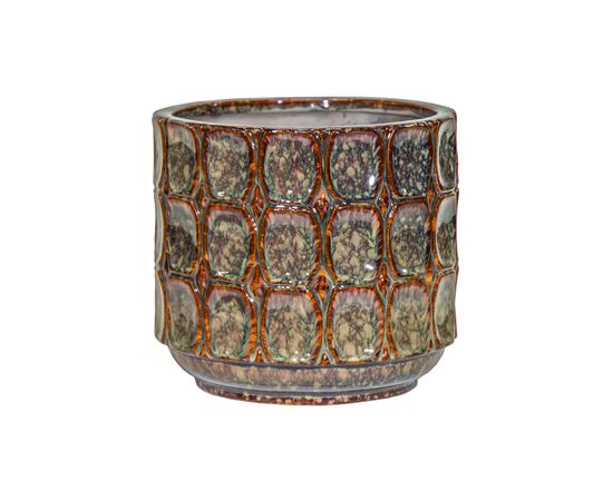 Pot ceramic Mega Collections Viva Cylinder Brown D8H7.5