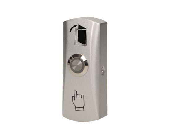 Illuminated ORNO button for door with electric strike aluminum