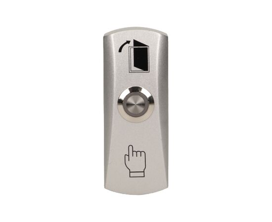 Illuminated ORNO button for door with electric strike aluminum