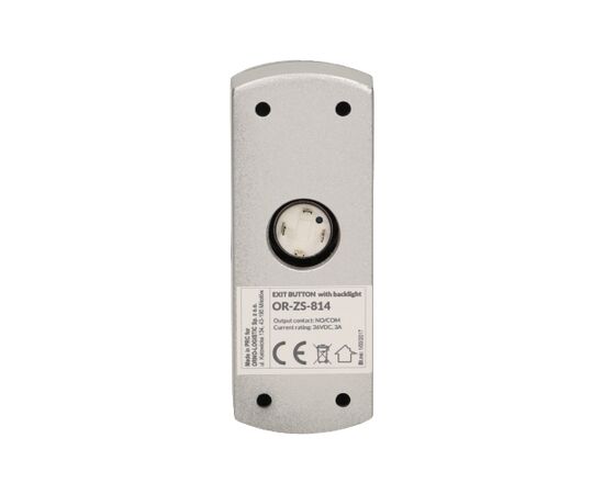 Illuminated ORNO button for door with electric strike aluminum