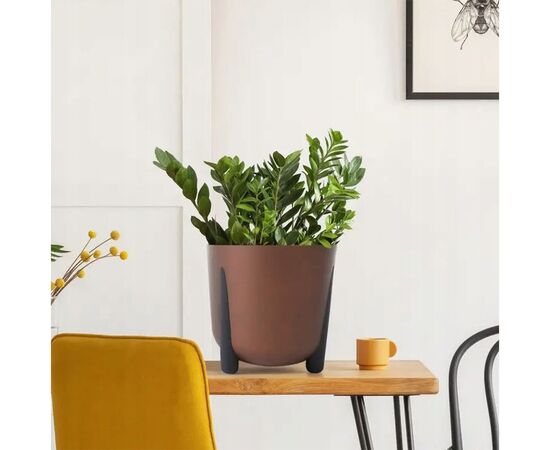 Flower pot Lamela FRIDA 260 round planter - copper 8.1L