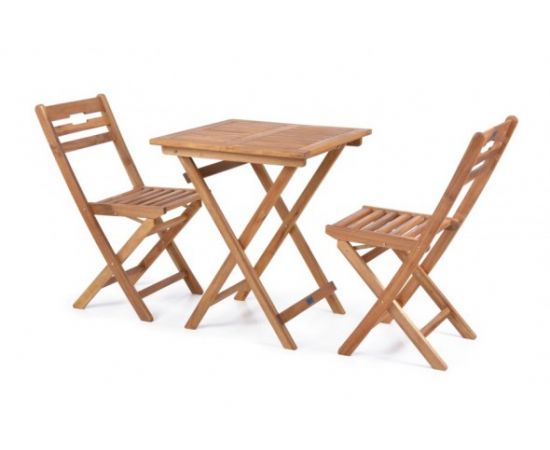 Acacia Wooden Furniture Set: Table + 2 chair Hecht Balcony Set A