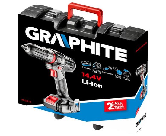 Аккумуляторный дрель-шуруповерт Graphite 58G216 14.4V