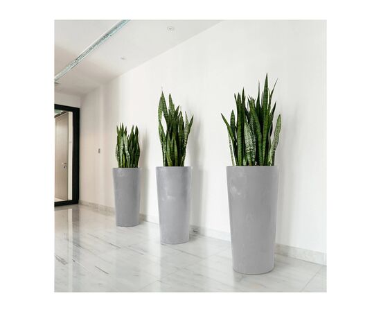 Flower pot grey Lamela LILIA ECO 12,5 l