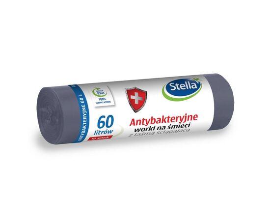Пакеты для мусора антибактериальные Stella 60л 10шт.