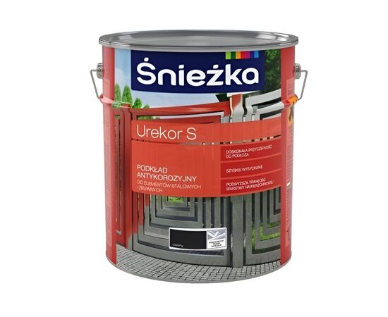 Грунт антикоррозионный для металла Sniezka Urekor S черный 5 л