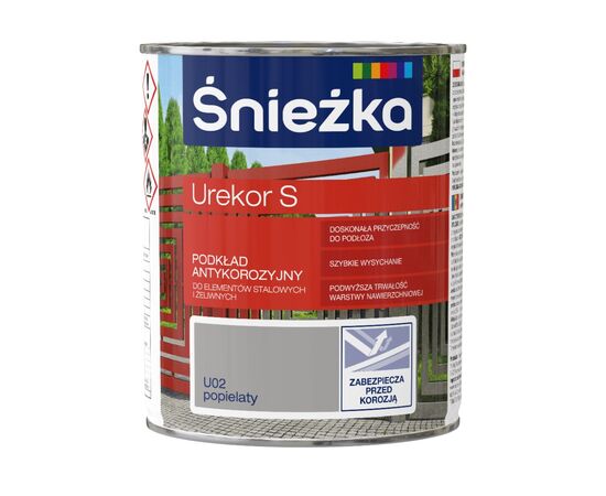 Грунт антикоррозионный для металла Sniezka Urekor S пепельный 0,8 л