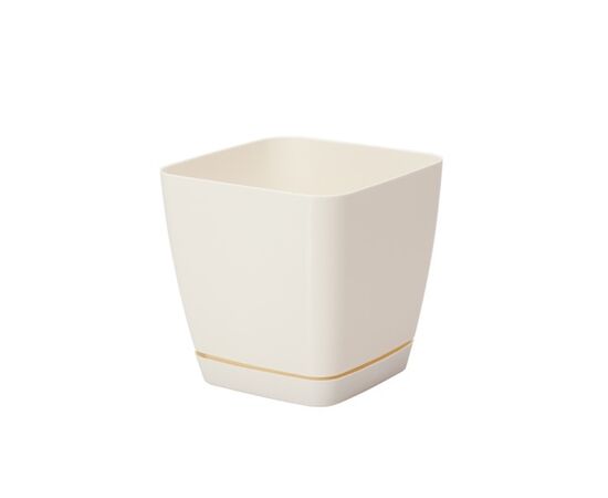 Plastic flower pot FORM PLASTIC Toscana square 0730-001 Ø11 cream