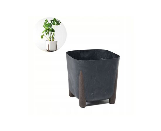 Flower pot grey Lamela FRIDA ECO 29 l