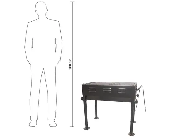 Brazier grill Dongfang 1009M 22048 50x31x60 cm