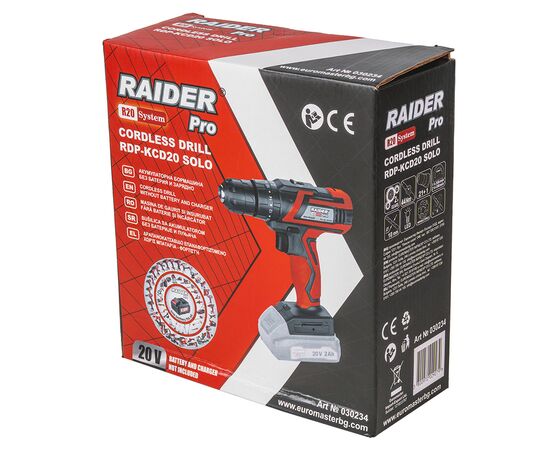 სჭვალსახრახნი აკუმულატორის Raider Solo RDP-KCD20