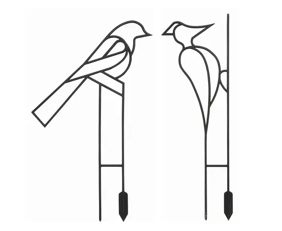 Plant support Lamela Bird plant supports - black H-45