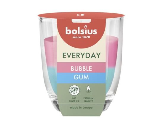 სანთელი არომატული მინაში Bolsius Buble gum 80/70 მმ