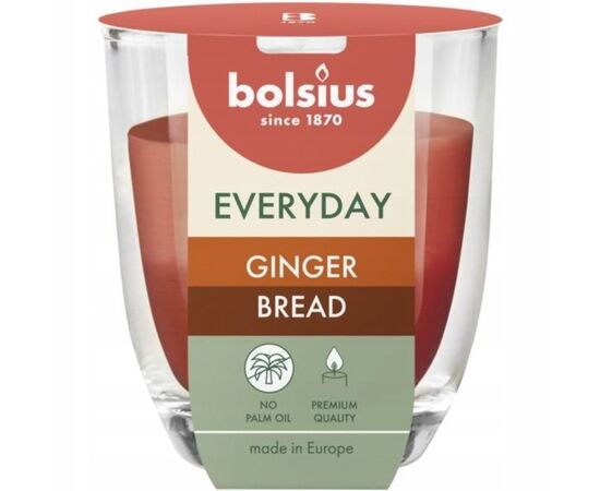 Свеча ароматичекая в стекле Bolsius Ginger bread 80/70 мм