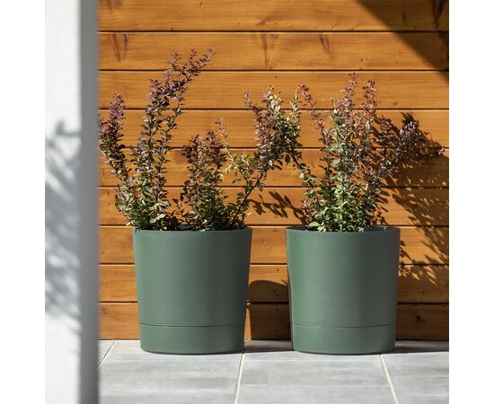 ქოთანი ყვავილის Lamela AURA 280 recycled planter with stand - grey-green 13L