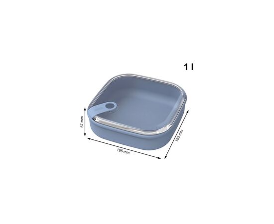 Контейнер пластиковый Rotho ELA flat синий 1 л