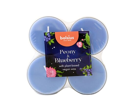 სანთელი ჩაის არომატული Bolsius peony blueberry 8 სთ 8 ც