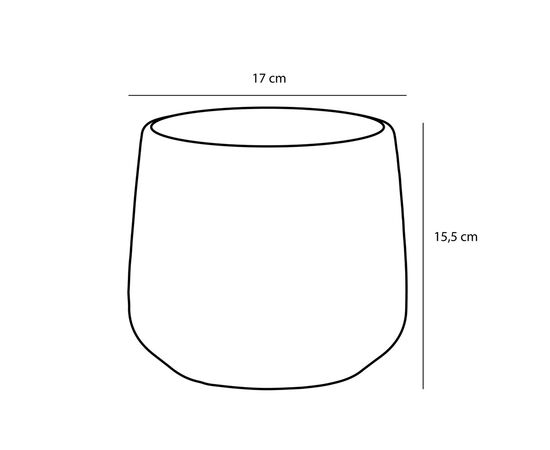 Горшок керамический Amber pot round green matt - h15,5xd17cm