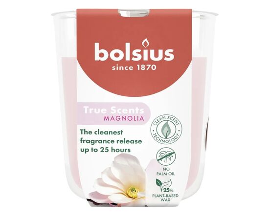 სანთელი არომატული მინაში Bolsius Magnolie 80/73 მმ