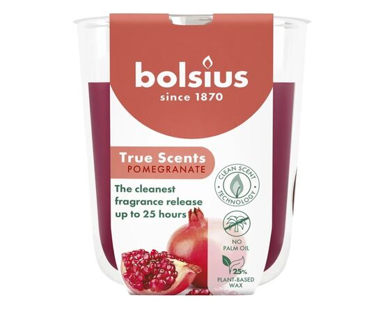 Свеча ароматичекая в стекле Bolsius Pomegranate 80/73 мм