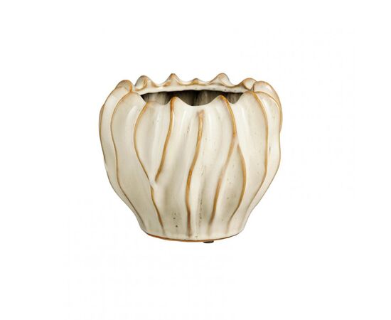 Горшок керамический Thom pot round off white - h17xd21,5cm