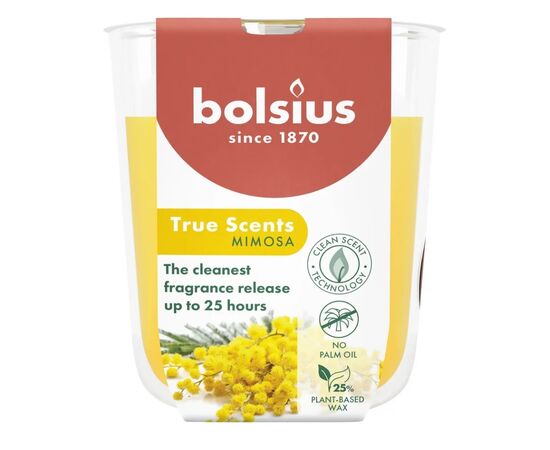 სანთელი არომატული მინაში Bolsius Mimosa 80/73 მმ