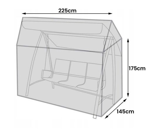 Чехол для качелей и скамейки 225x145x175 см