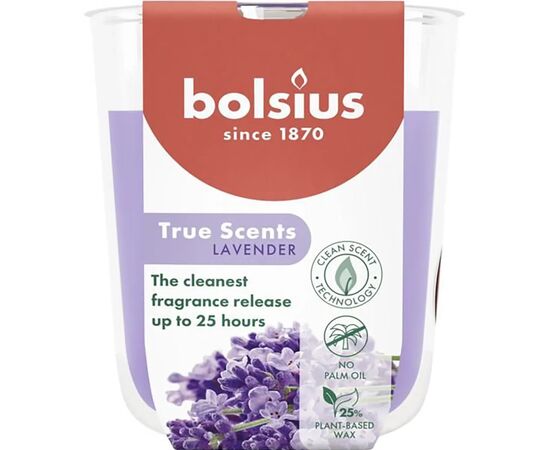 სანთელი არომატული მინაში Bolsius Lavender 80/73 მმ