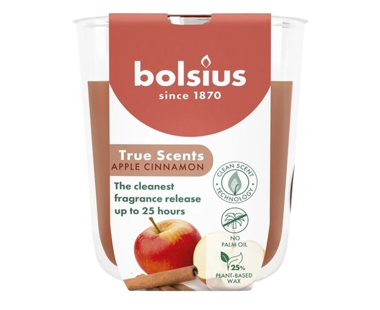 Свеча ароматичекая в стекле Bolsius Apple cinnamon 80/73 мм