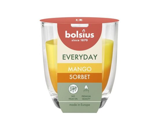 სანთელი არომატული მინაში Bolsius Mango sorbet 80/70 მმ