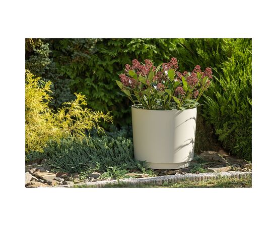 Flower pot Lamela AURA 350 recycled cover - beige 35L