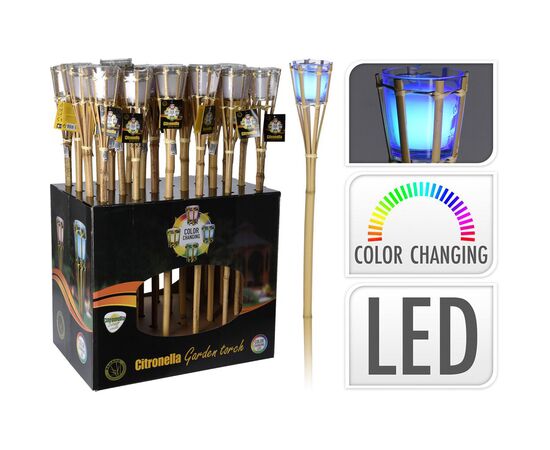Бамбуковый садовый факел GARDEN TORCH BAMBOO WITH LED