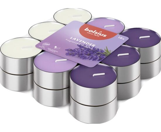 სანთელი ჩაის არომატული Bolsius Lavender 3,5 სთ 18 ც