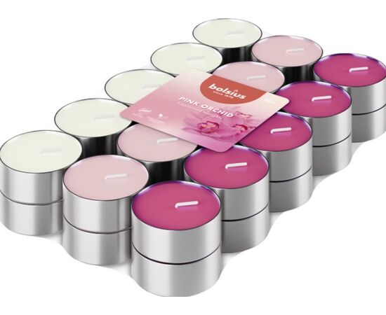 სანთელი ჩაის არომატული Bolsius Pink orchid 3,5 სთ 30 ც