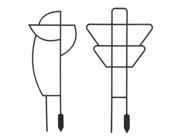 Plant support Lamela Geometric plant supports - black H-45