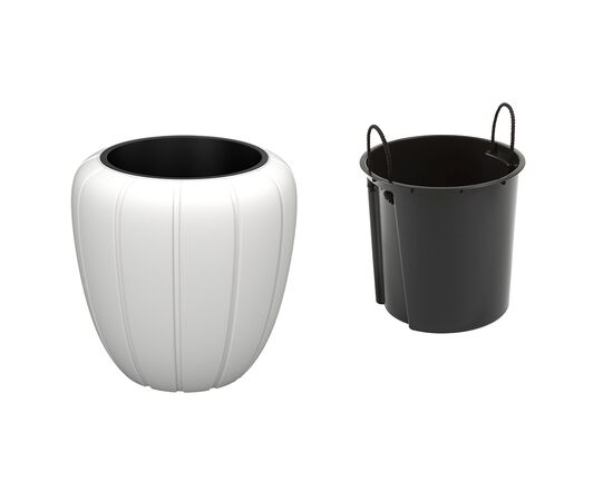 ქოთანი ყვავილის Lamela Flower pot GAJA 400 short - white