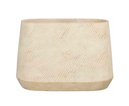 Ceramic pot Camino pot oval taupe - l42xw20xh30cm