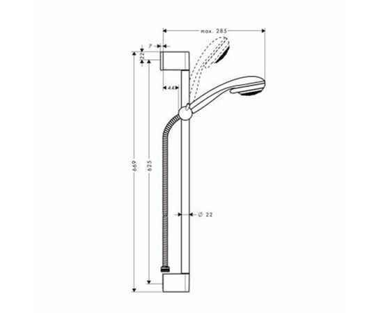 Душевой комплект Hansgrohe 27763000