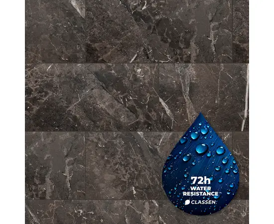 Laminate Classen Visiogrande WR black granite 604X280X8 mm AC4/32 4V
