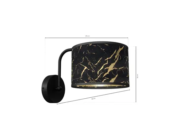 Wall lamp Milagro SENSO 1 E27 black gold