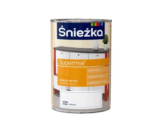 Enamel nitro white matte Śnieżka 0.8 l