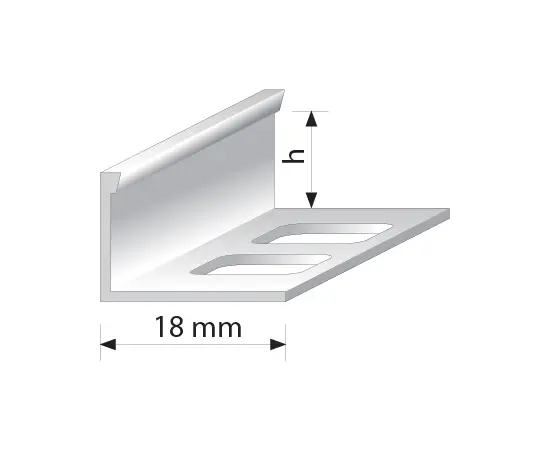 პროფილი ალუმინის SALAG A01051 "L" 10mm/2m ნატურალური ანოდა